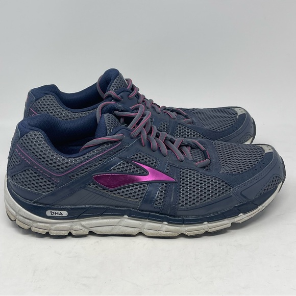 Brooks Addiction 12 Shoes Womens 11.5 D Wide Blue Running Walking Sneakers - Picture 1 of 14